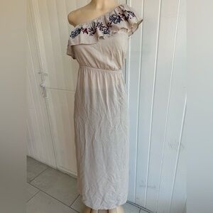 Love Fire One Shoulder Ruffle Dress Size S/P 100% Rayon